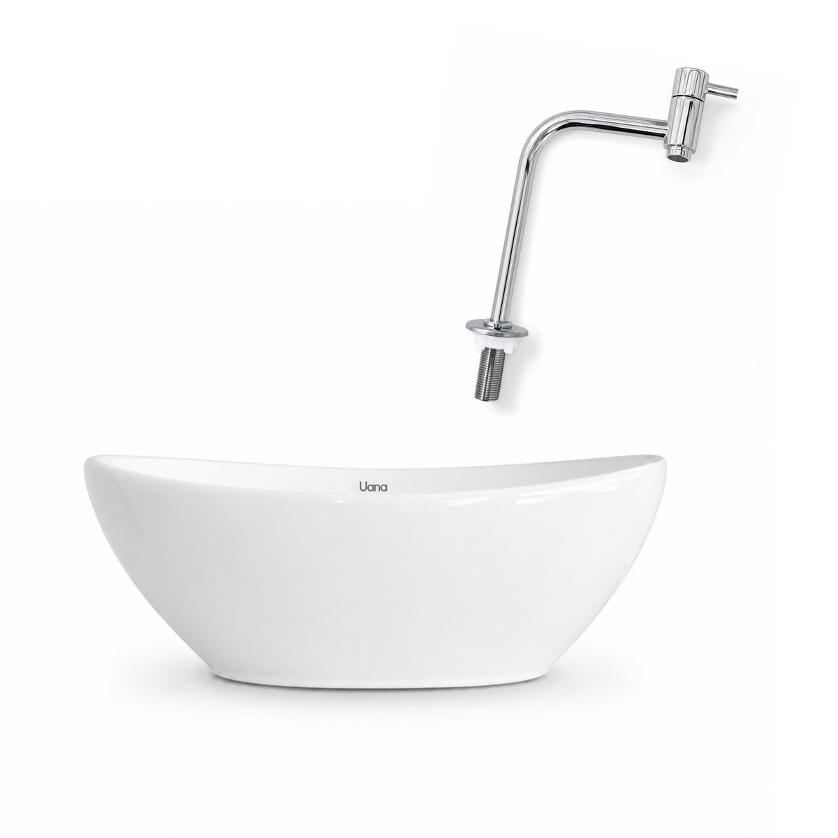 Cuba Oval Verona + Torneira Bancada Inox