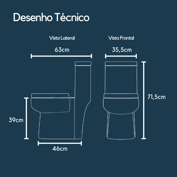 Vaso Sanitário Monobloco - Treviso