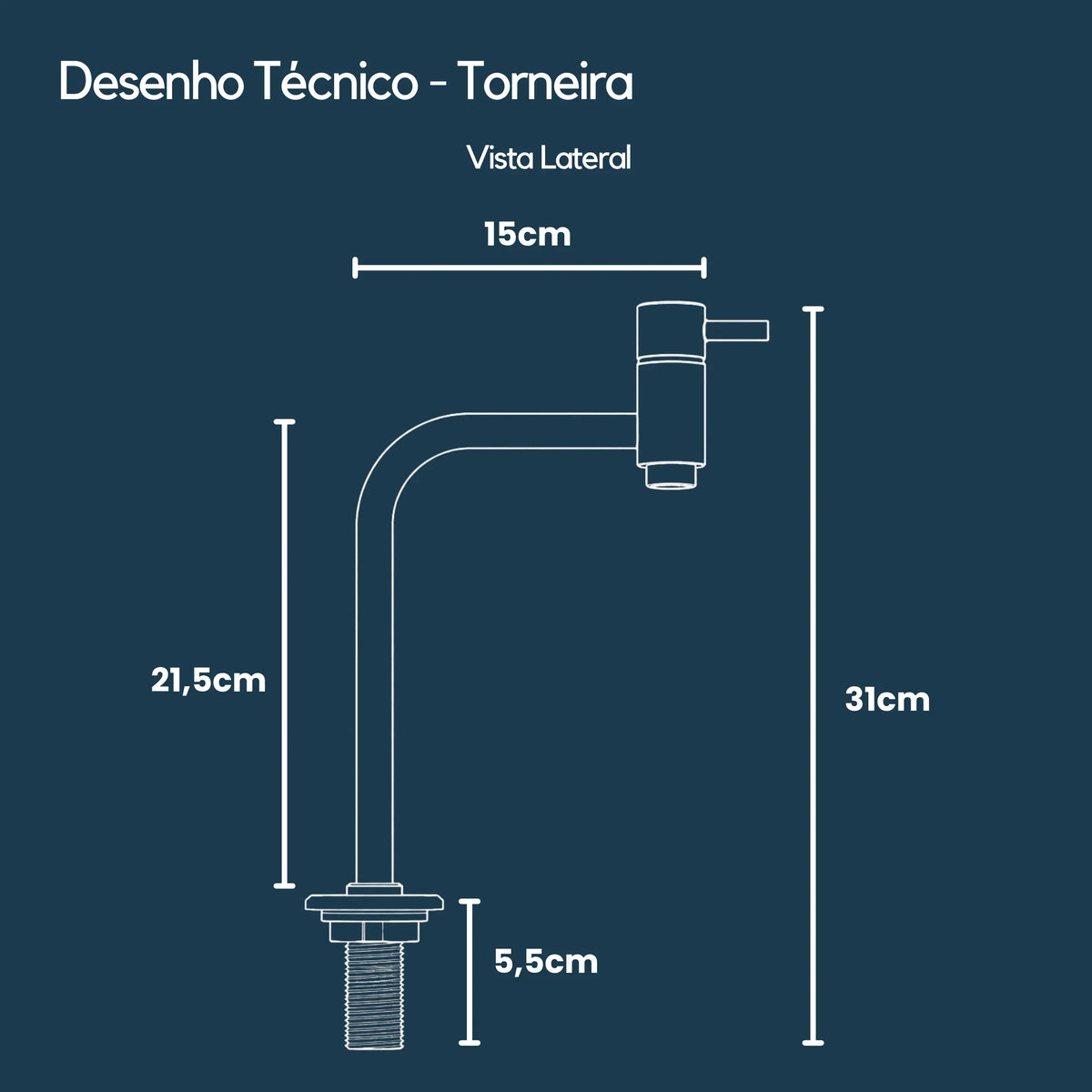 Cuba Verona + Torneira + Válvula Inox