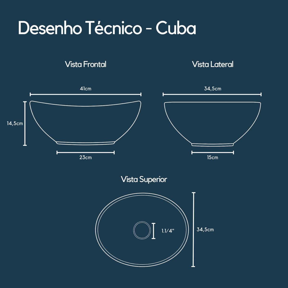 Cuba Oval Verona + Torneira Bancada Inox
